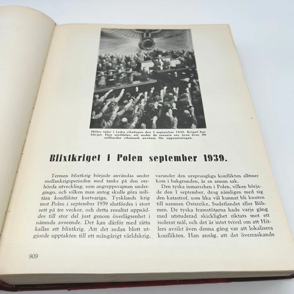 Varldskriget i Bild Band III Swedish WWII History Book Sten Kristiansson Hermes